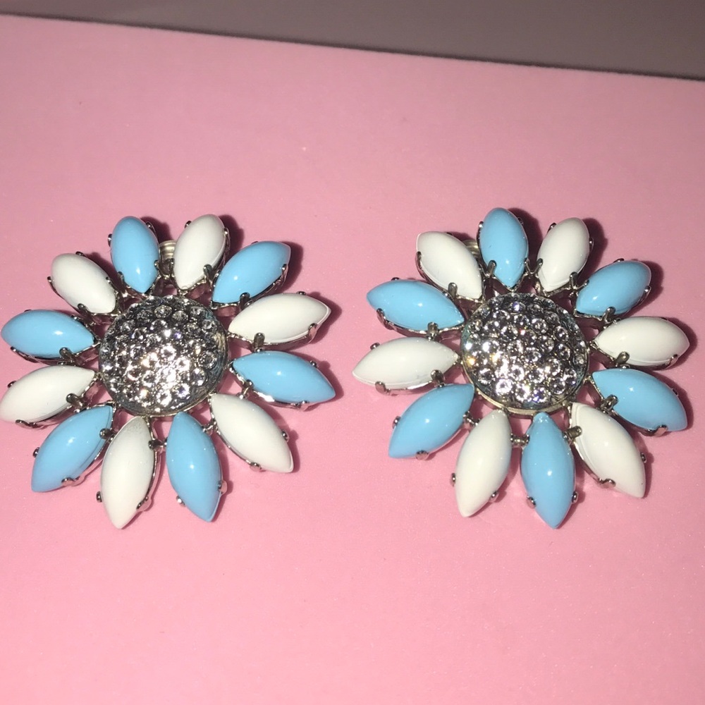 Miu Miu crystal clip on earrings